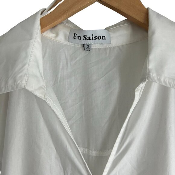 EN SAISON Noemi Poplin White Tennis Romper US S - Picture 6 of 8